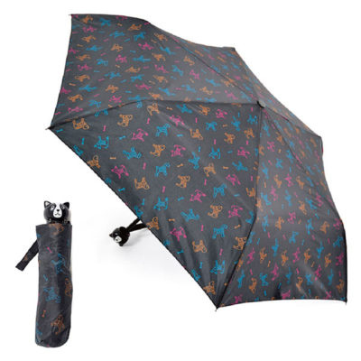 Ladies Compact Dog Design Umbrella